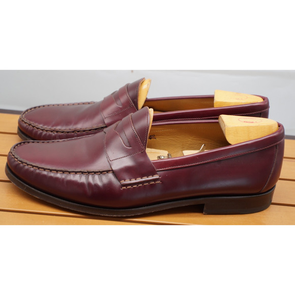 Jack Erwin Discontinued Men’s Burgundy Charlie Penny Loafer - Size 12 - Picture 3 of 11